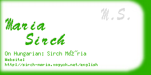 maria sirch business card